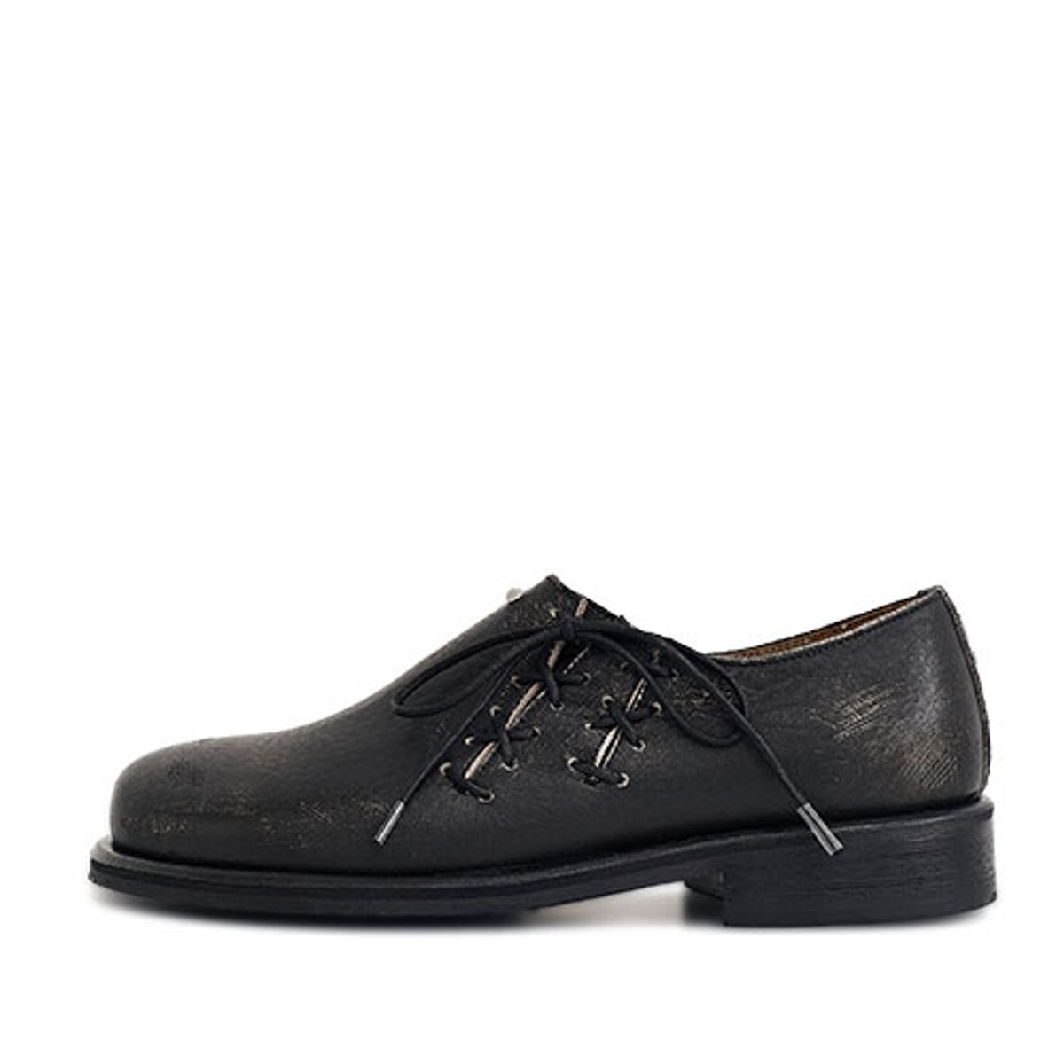 네거티브쓰리(NEGATIVETHREE) Oblique Derby Shoe_Black Beige