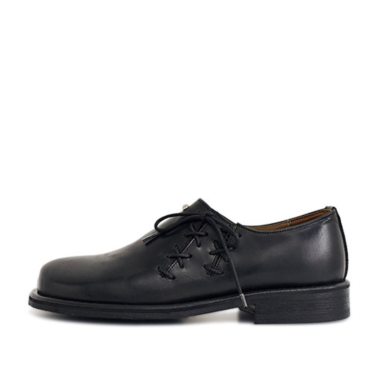 네거티브쓰리(NEGATIVETHREE) Oblique Derby Shoe_Black