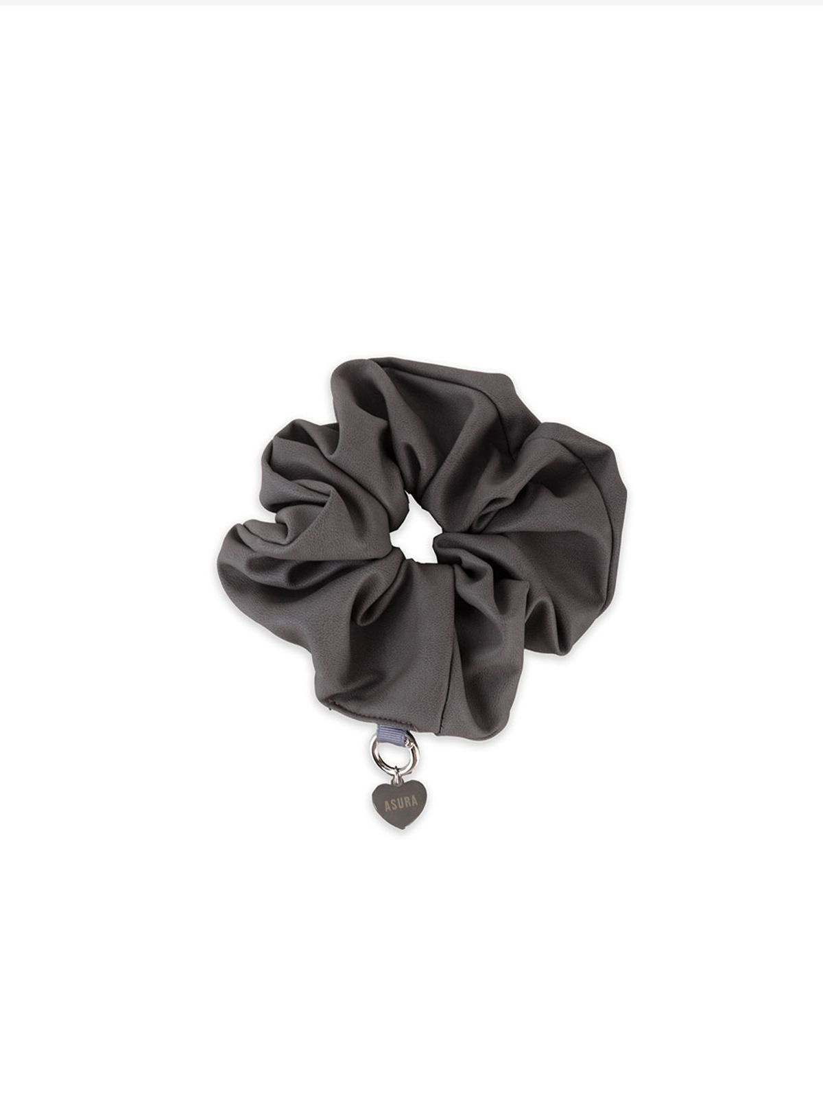 아수라(ASURA) LEATHER KEYRING SCRUNCH (GREY)