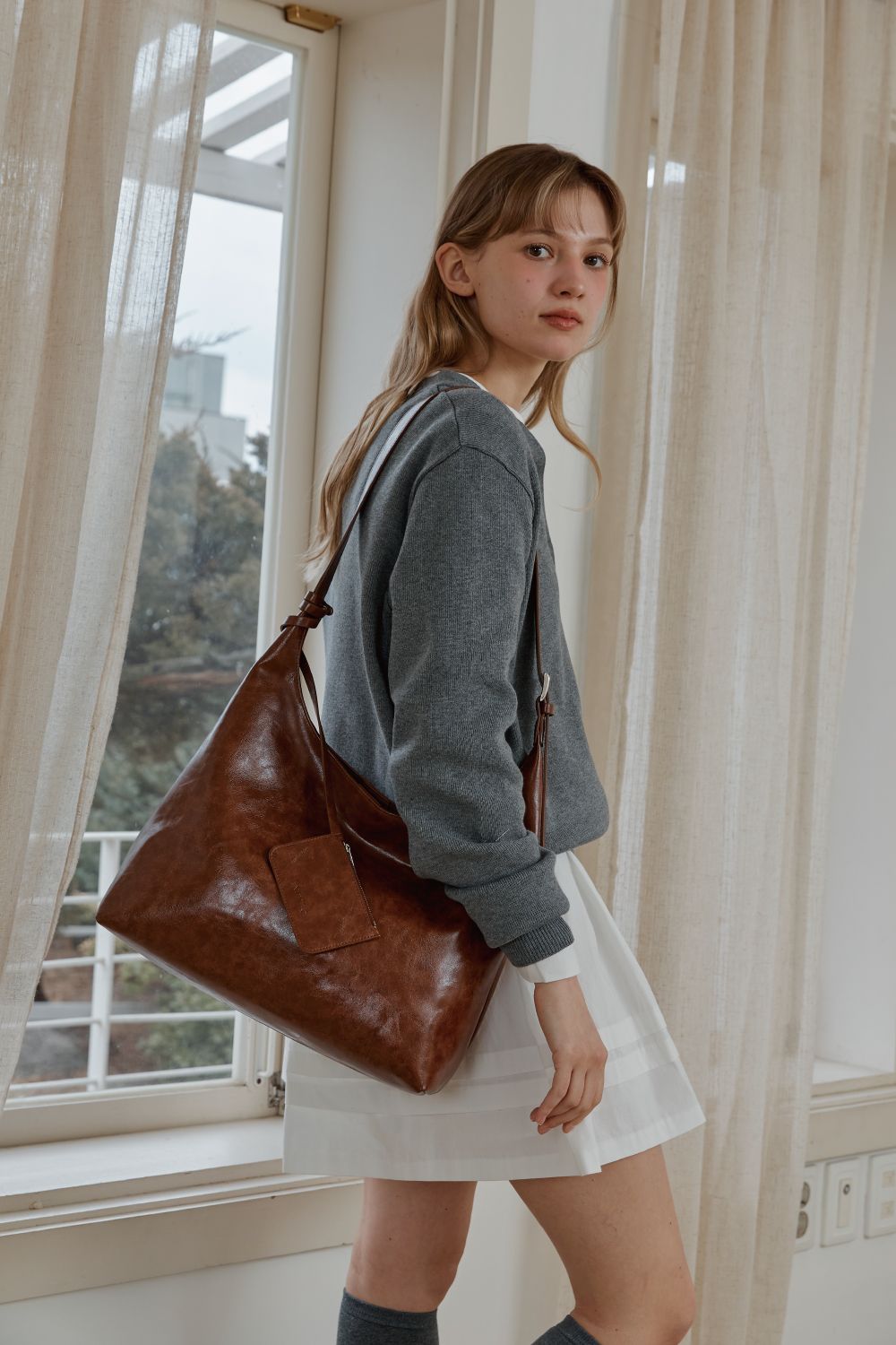 ◆ANOETIC◆ ANC CLASSIC HOBO BAG & CARD WALLET SET_BROWN MUSINSA | ANOETIC ANC CLASSIC HOBO BAG & CARD WALLET SET_BROWN