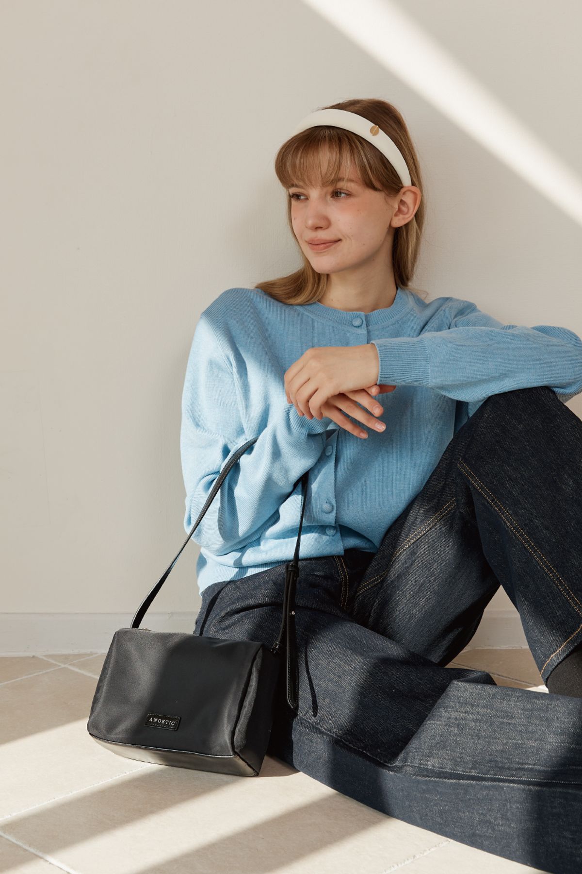 아노에틱(ANOETIC) ANC NYLON SARA BAG_BLACK