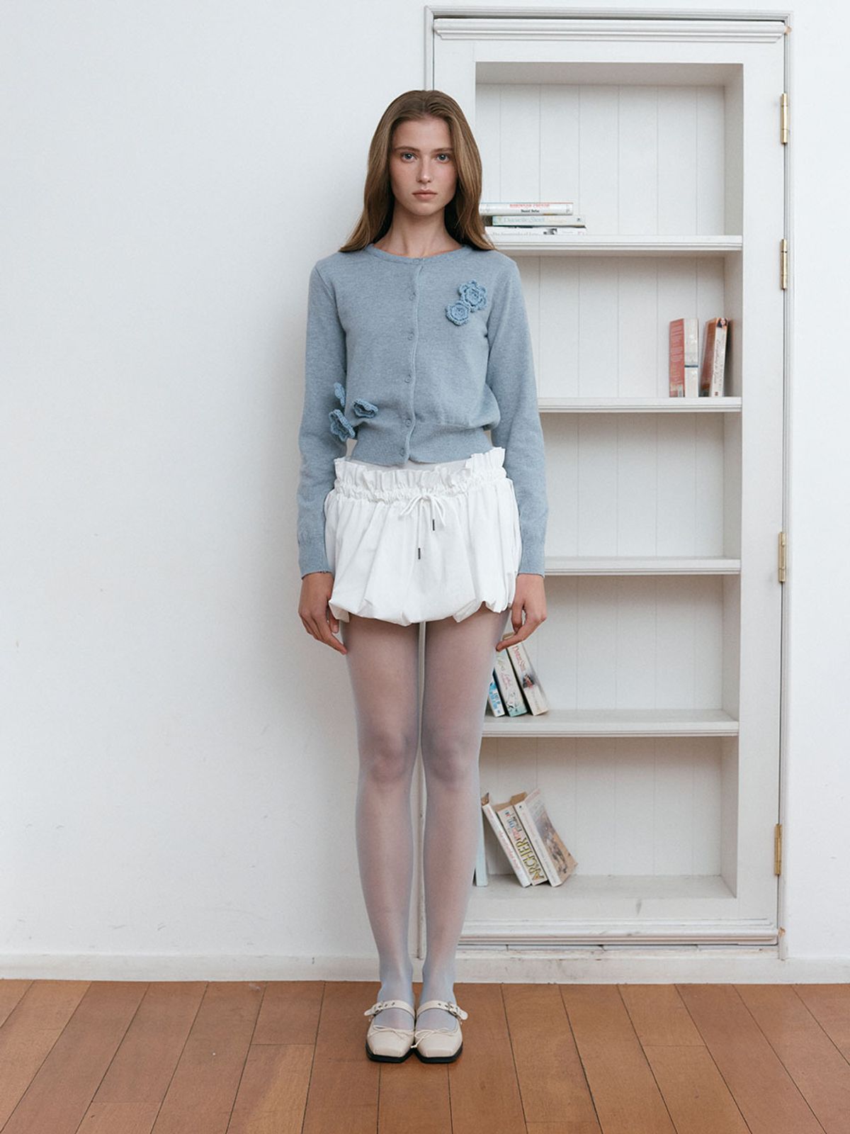 아수라(ASURA) LAYERED STRING BALLOON SKIRT (IVORY)