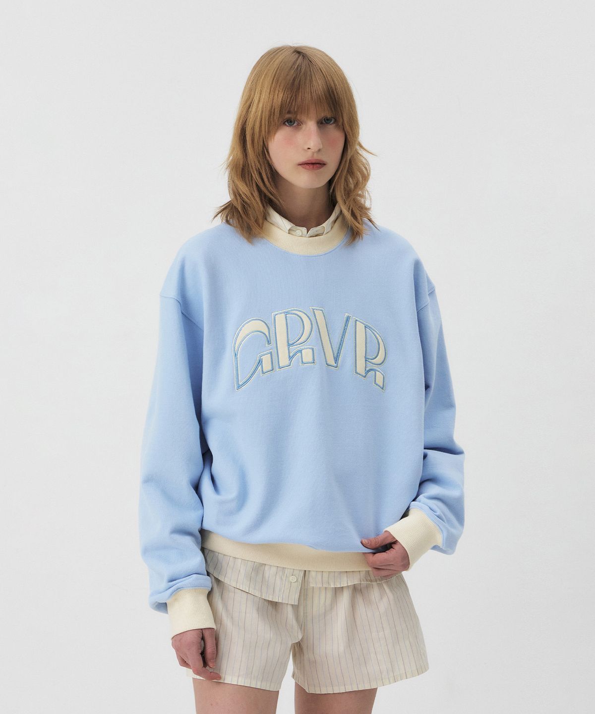 그로브(GROVE) GRVR COLOR SWEATSHIRT [3COLORS]