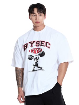 더블코튼 웨이트리프팅 박스오버핏 반팔 티셔츠_2Color