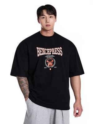 더블코튼 벤치프레스 박스오버핏 반팔 티셔츠