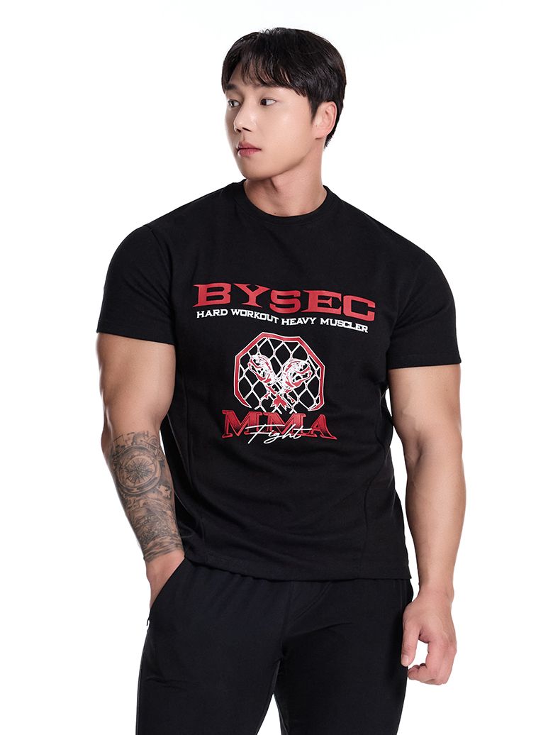 특양면 MMA 머슬핏 반팔 티셔츠_2Color