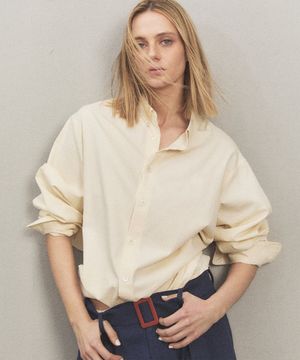 RELAXED POPLIN SHIRT IVORY
