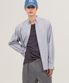 RELAXED POPLIN SHIRT LIGHT GRAY