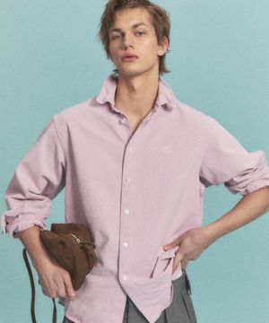 WIRE OXFORD WASHED SHIRT PINK