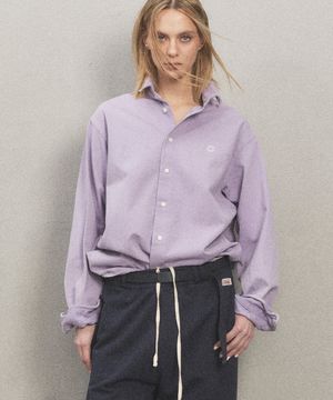 WIRE OXFORD WASHED SHIRT PURPLE