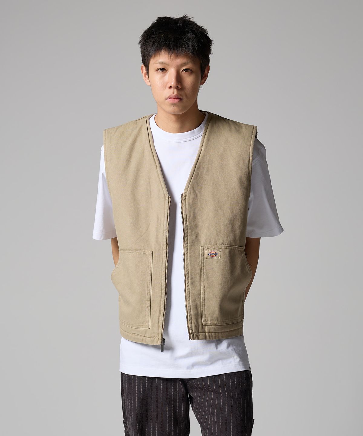 디키즈(DICKIES) 덕 캔버스 베스트 Desert Sand