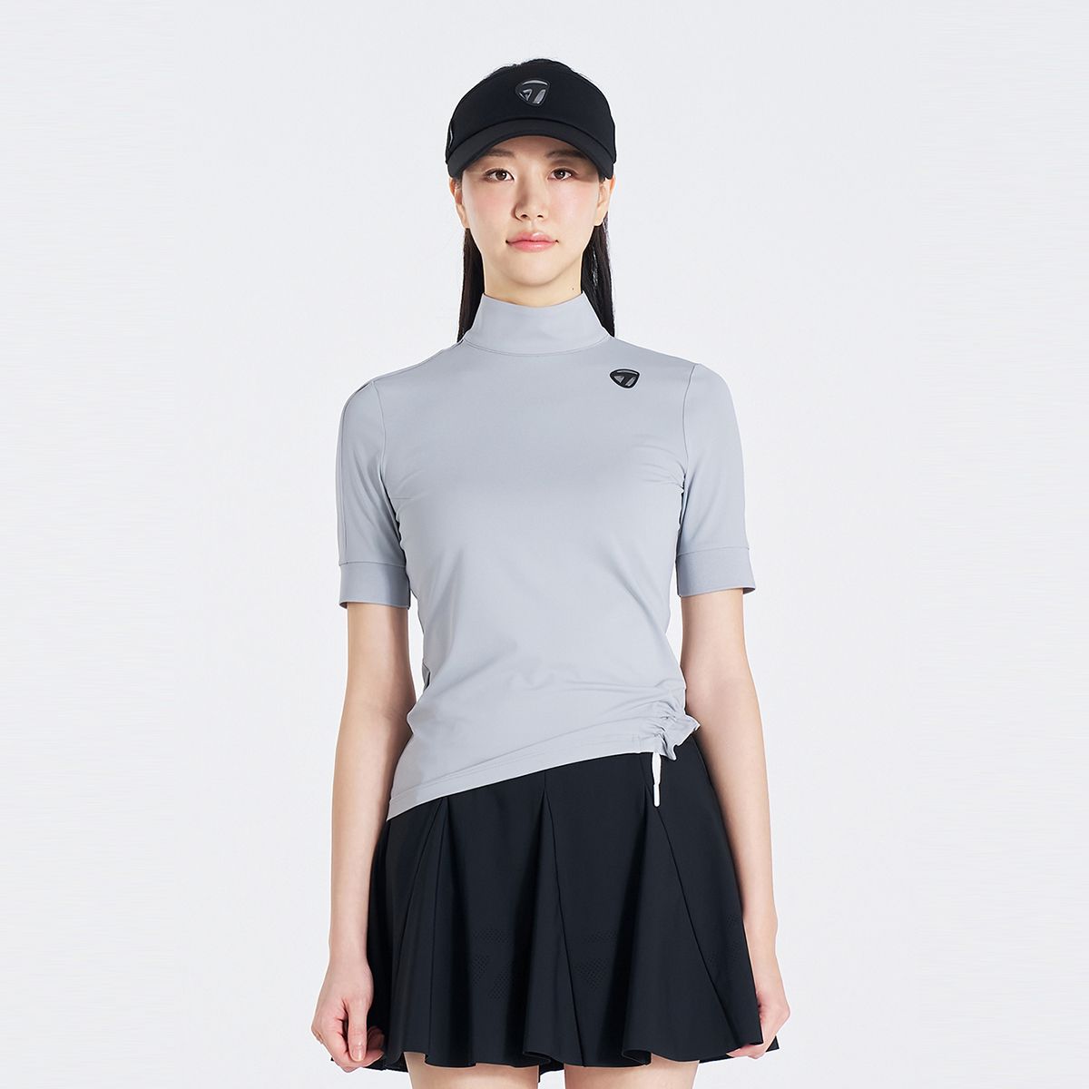 테일러메이드 어패럴(TAYLORMADE APPAREL) 여성 셔링 하이넥 5부소매 티셔츠 TTO-61HG41-190