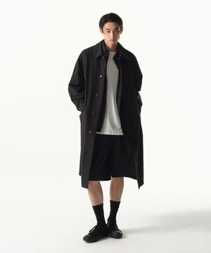 [시티 레저] CN 오버사이즈 발마칸 트렌치 코트 [블랙]