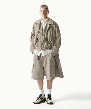 [시티 레저] CN 오버사이즈 발마칸 트렌치 코트 [리프 베이지]