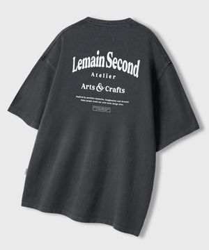 백 포인트 아뜰리에 오버핏 반팔 티 [피그먼트]