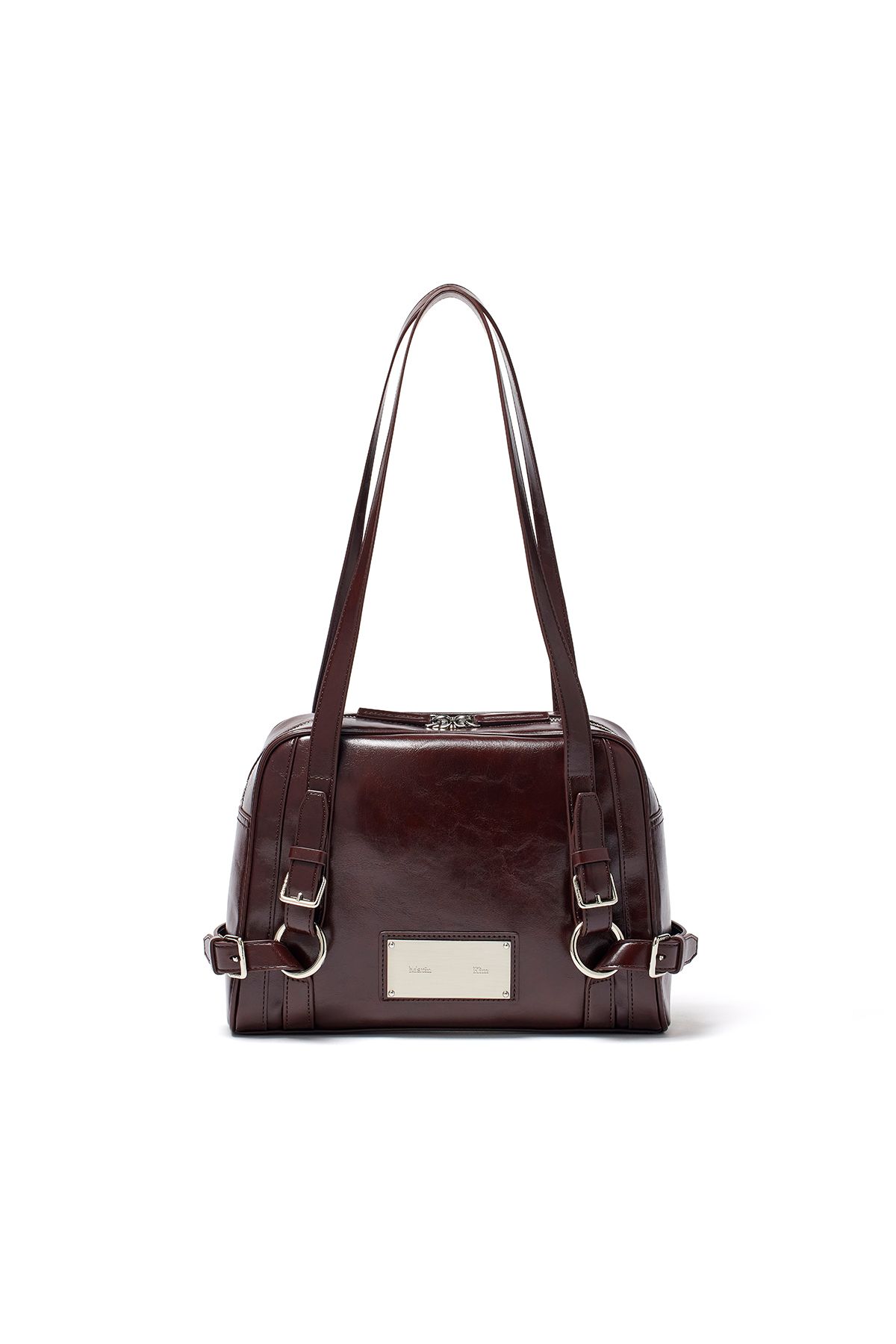 MUSINSA | MATIN KIM BIKER DETAIL SQUARE SHOULDER BAG IN DARK