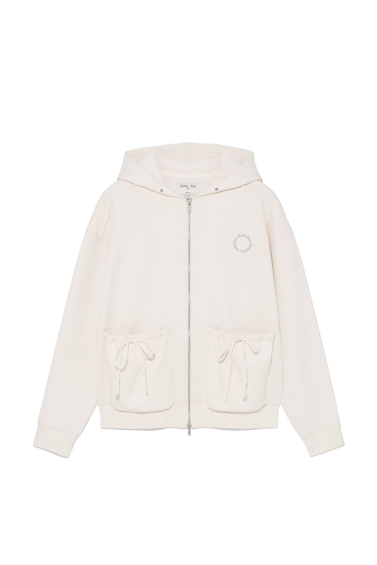 MUSINSA公式 | MATIN KIM VOLUME POCKET HOODY ZIP UP IN CREAM