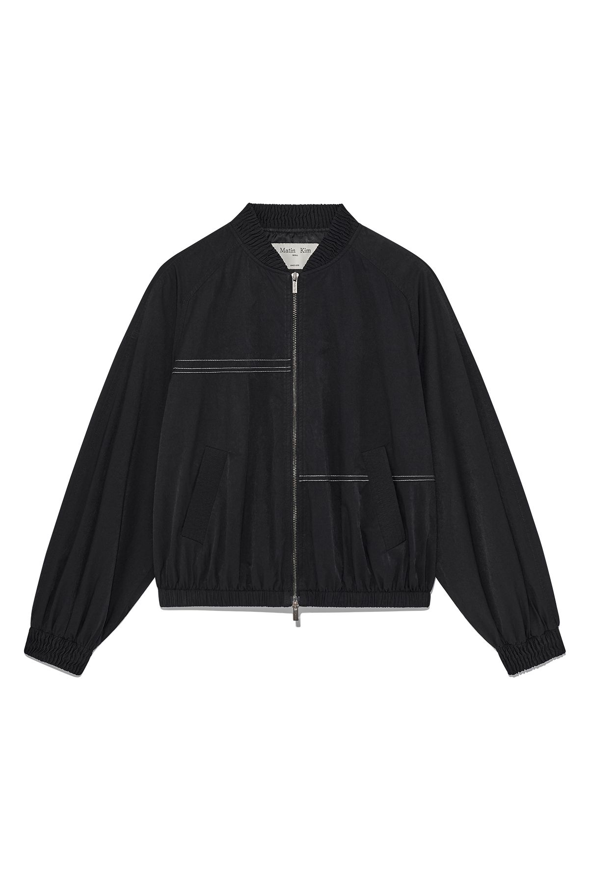 無料配送 ◆MATIN KIM ◆ WASHED VOLUME BOMBER JUMPER MUSINSA | MATIN KIM WASHED VOLUME BOMBER JUMPER IN BLACK