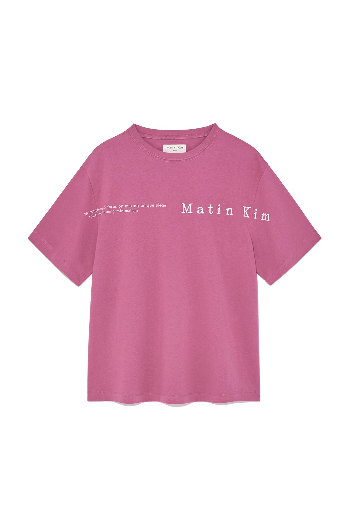 MUSINSA | MATIN KIM HALF TEXT LOGO TOP FOR WOMEN IN PINK