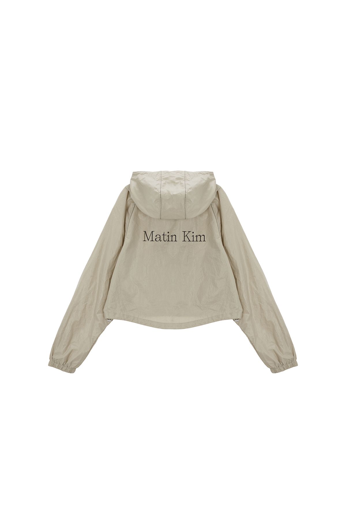 MUSINSA | MATIN KIM MATIN CROP HOODY COATING JUMPER IN BEIGE