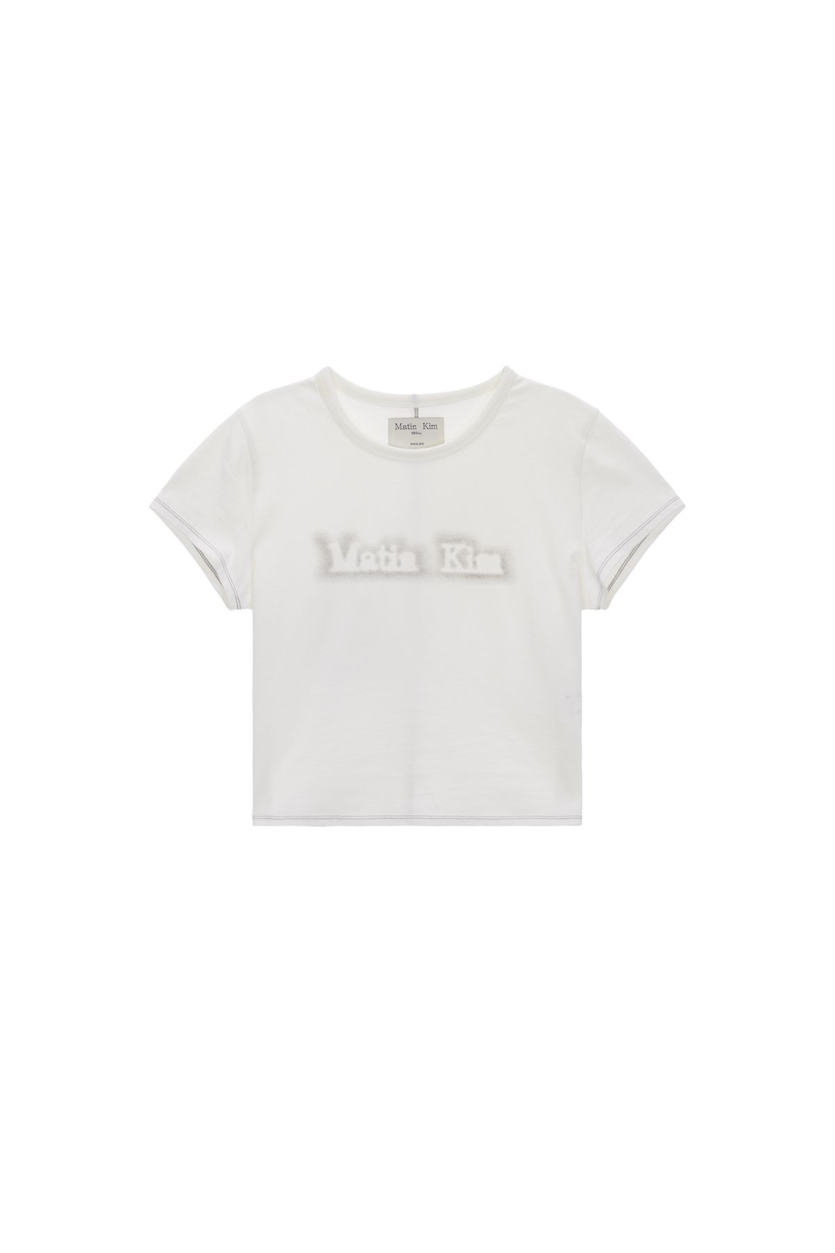 MUSINSA公式 | MATIN KIM MATIN SHADE LOGO CROP TOP IN WHITE