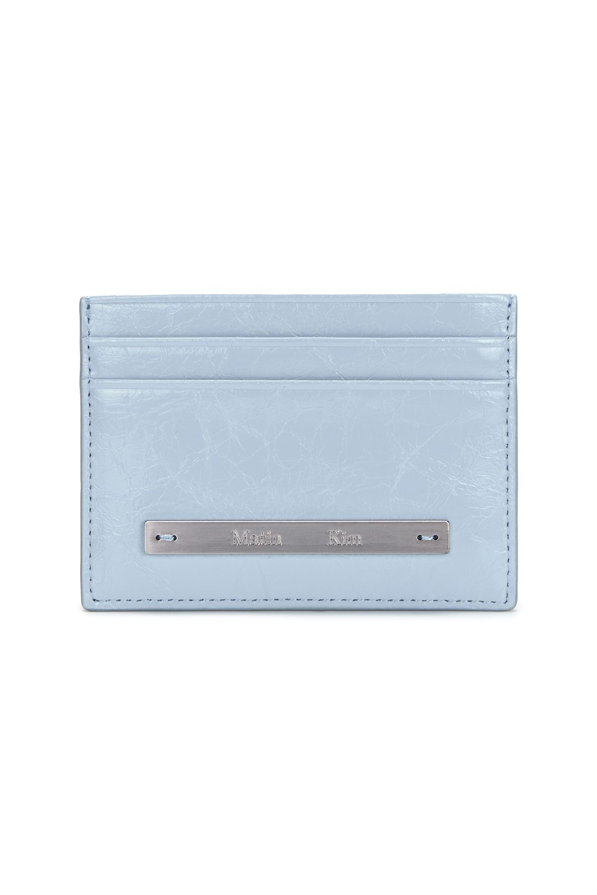 MUSINSA | MATIN KIM GLOSSY CARD WALLET IN SKY