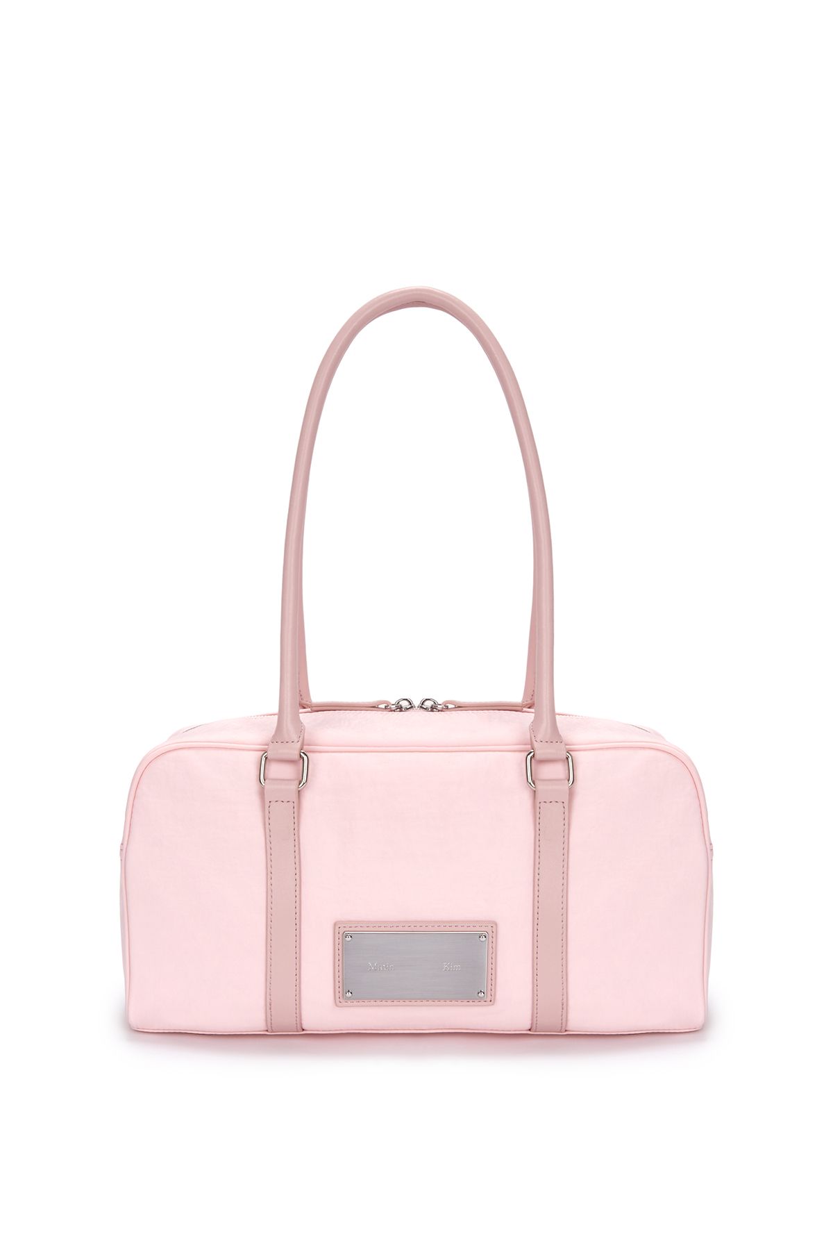 MATIN KIM] GLOSSY LOGO SPORTY MINI DUFFEL BAG IN LIGHT PINK