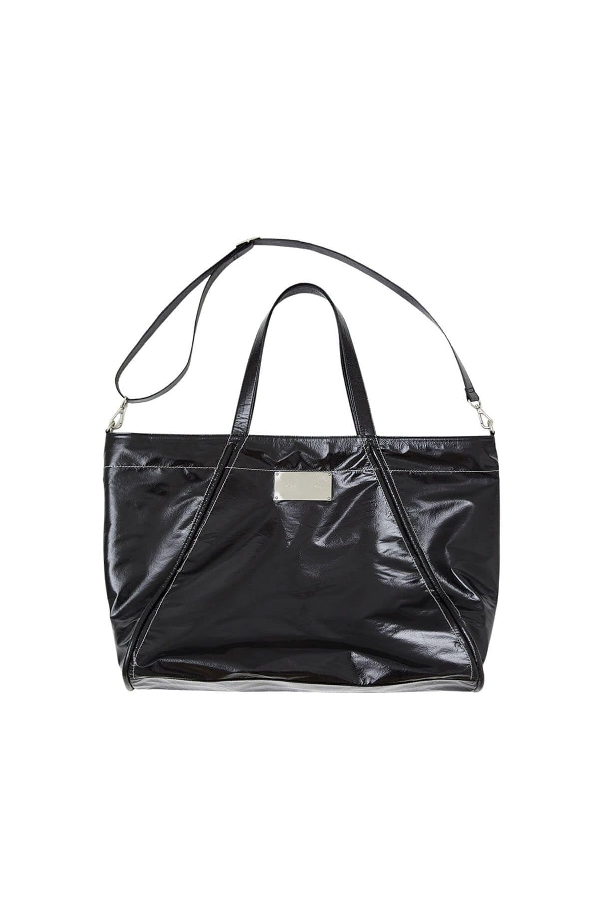 MUSINSA | MATIN KIM BIG COATING TOTE BAG IN BLACK