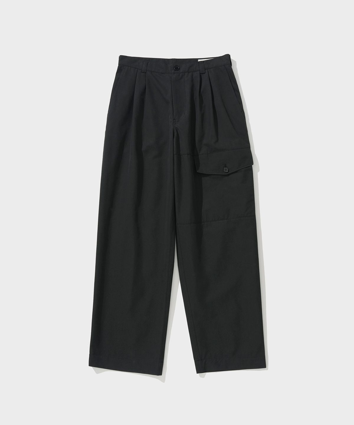 셔터(SHIRTER) DOUBLE PLEATS BIG POCKET PANTS (BLACK)