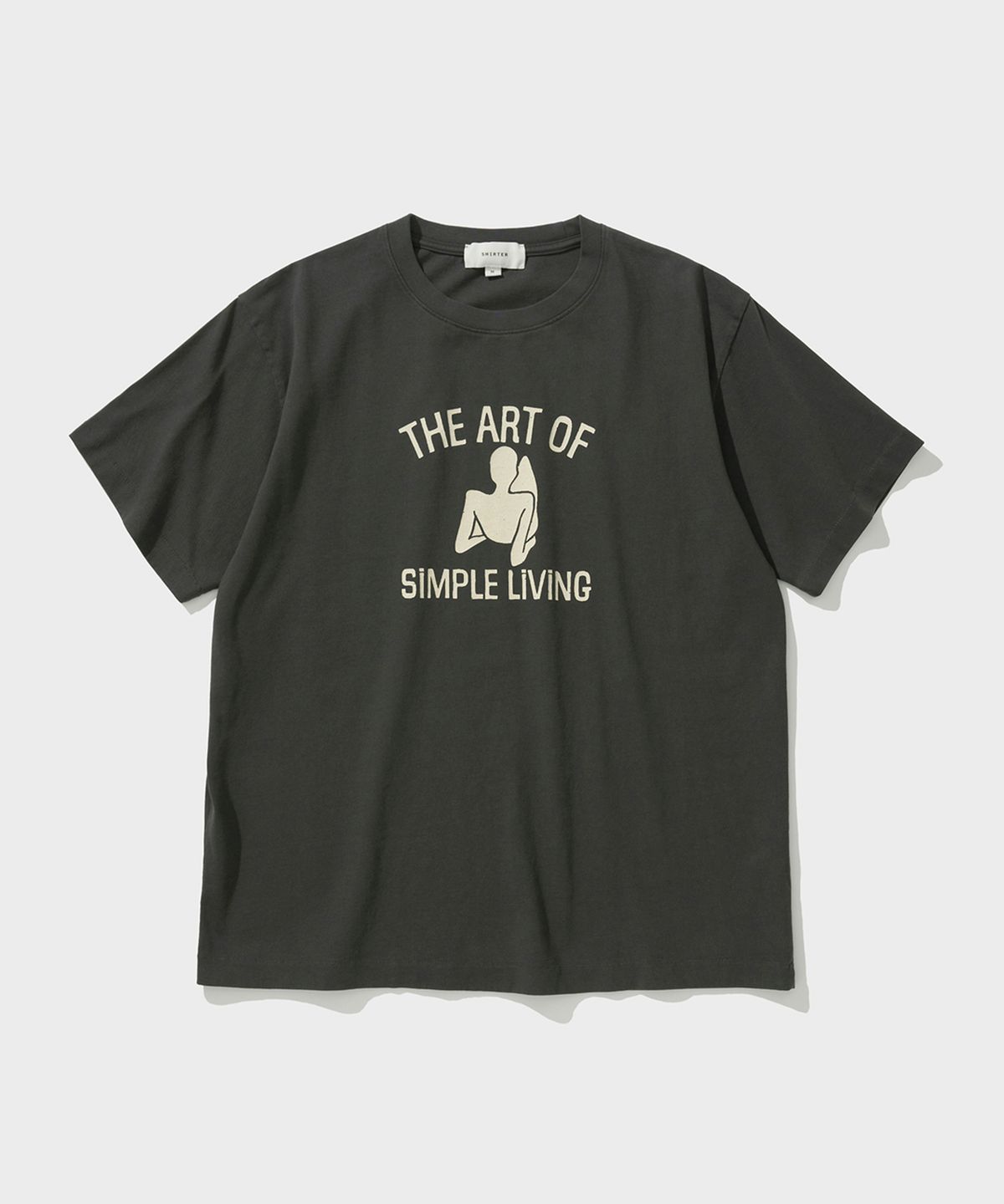 셔터(SHIRTER) WASHED ART T-SHIRT (DARK GREY)