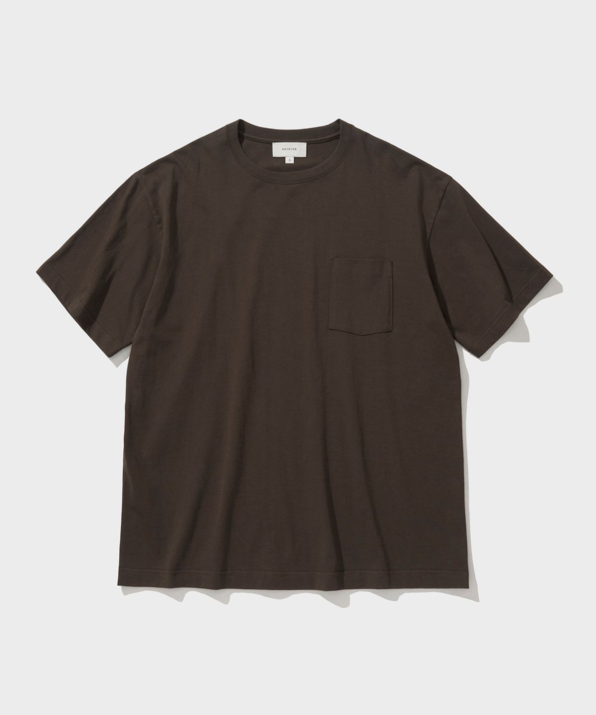 셔터(SHIRTER) FINE COTTON OVERSIZE FIT T-SHIRT (BROWN)