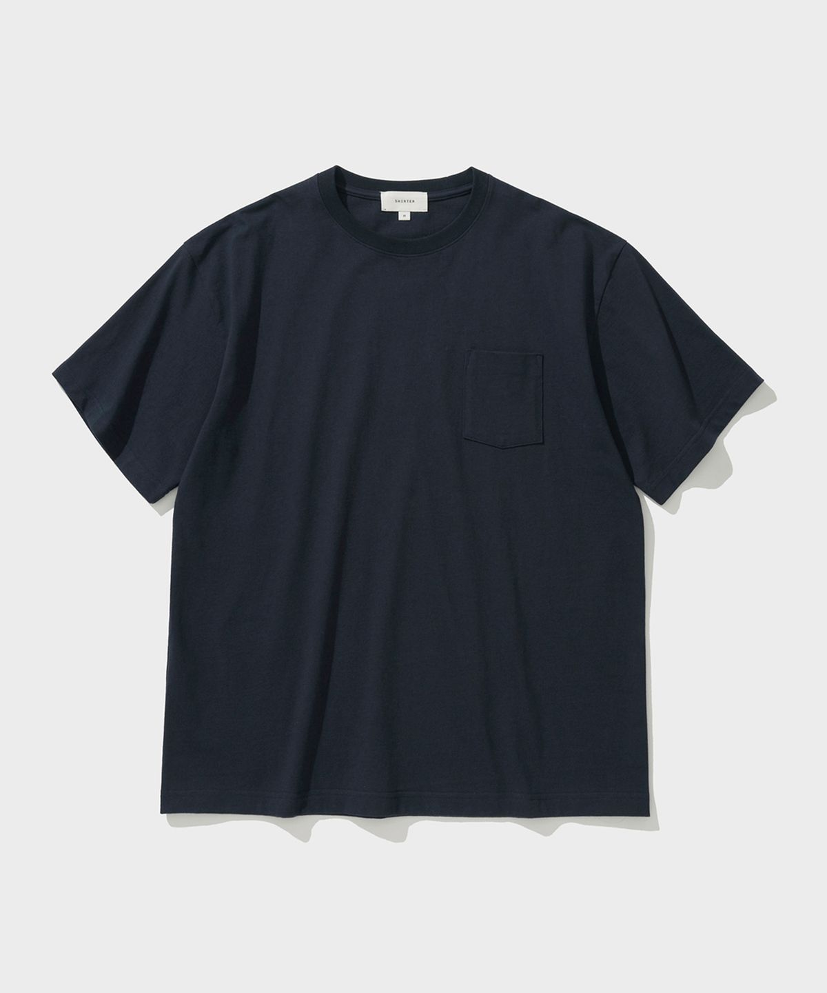 셔터(SHIRTER) FINE COTTON OVERSIZE FIT T-SHIRT (NAVY)