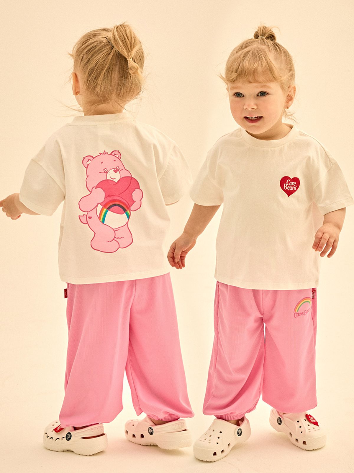 케어베어(CAREBEARS) 치어베어 크롭반팔 조거팬츠상하복