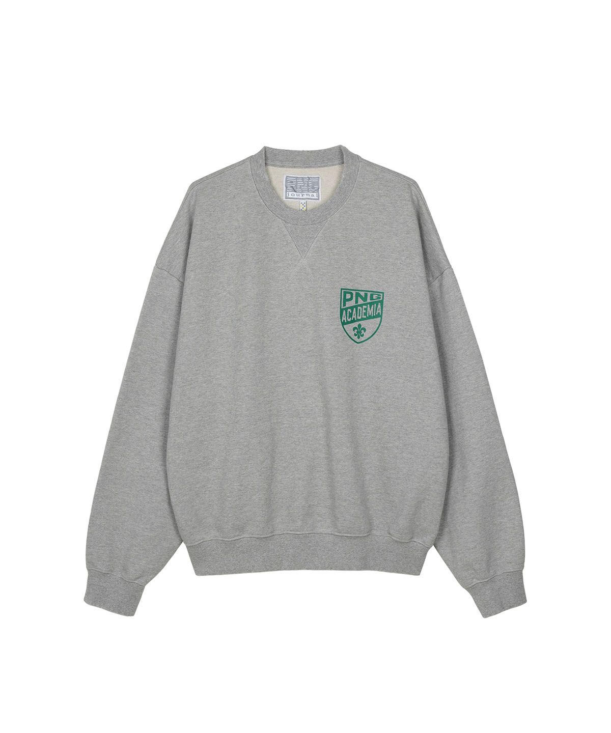 피엔지 저널(PNG JOURNAL) ACADEMIA SWEAT SHIRT GREY