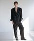 시에르 피크드 더블 오버핏 셋업 수트 [블랙]