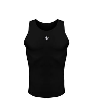 카미드 머슬핏 심볼 슬리브리스 [블랙]