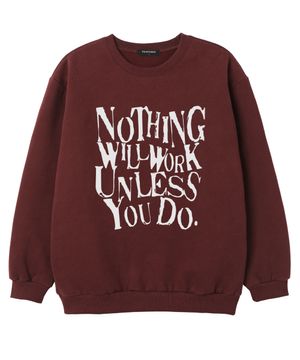 NOTHING GRAPHICS 맨투맨 (SLS033) 버건디