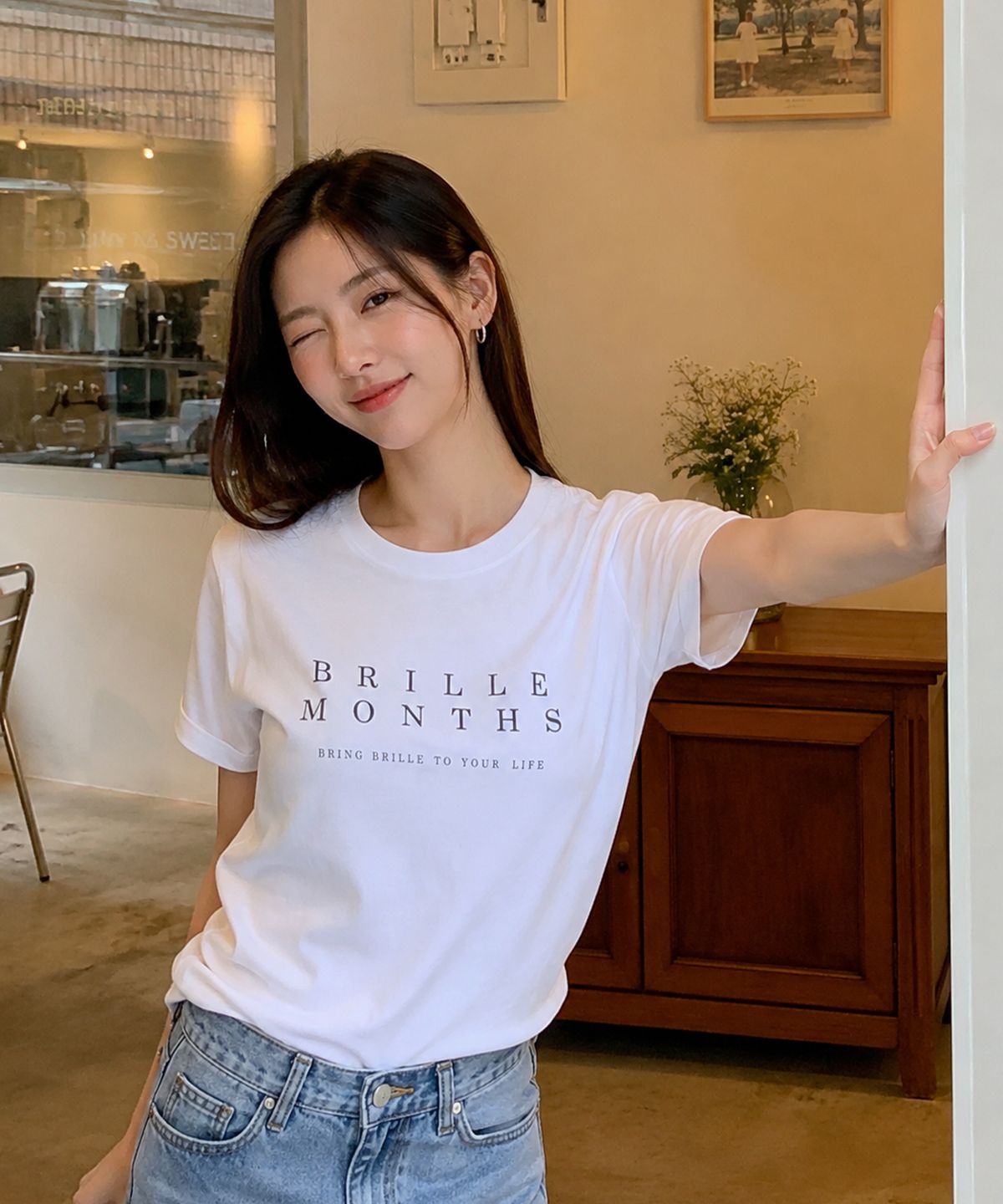 브릴먼스(BRILLEMONTHS) 클래식 로고 실켓 티셔츠 [2 Color]