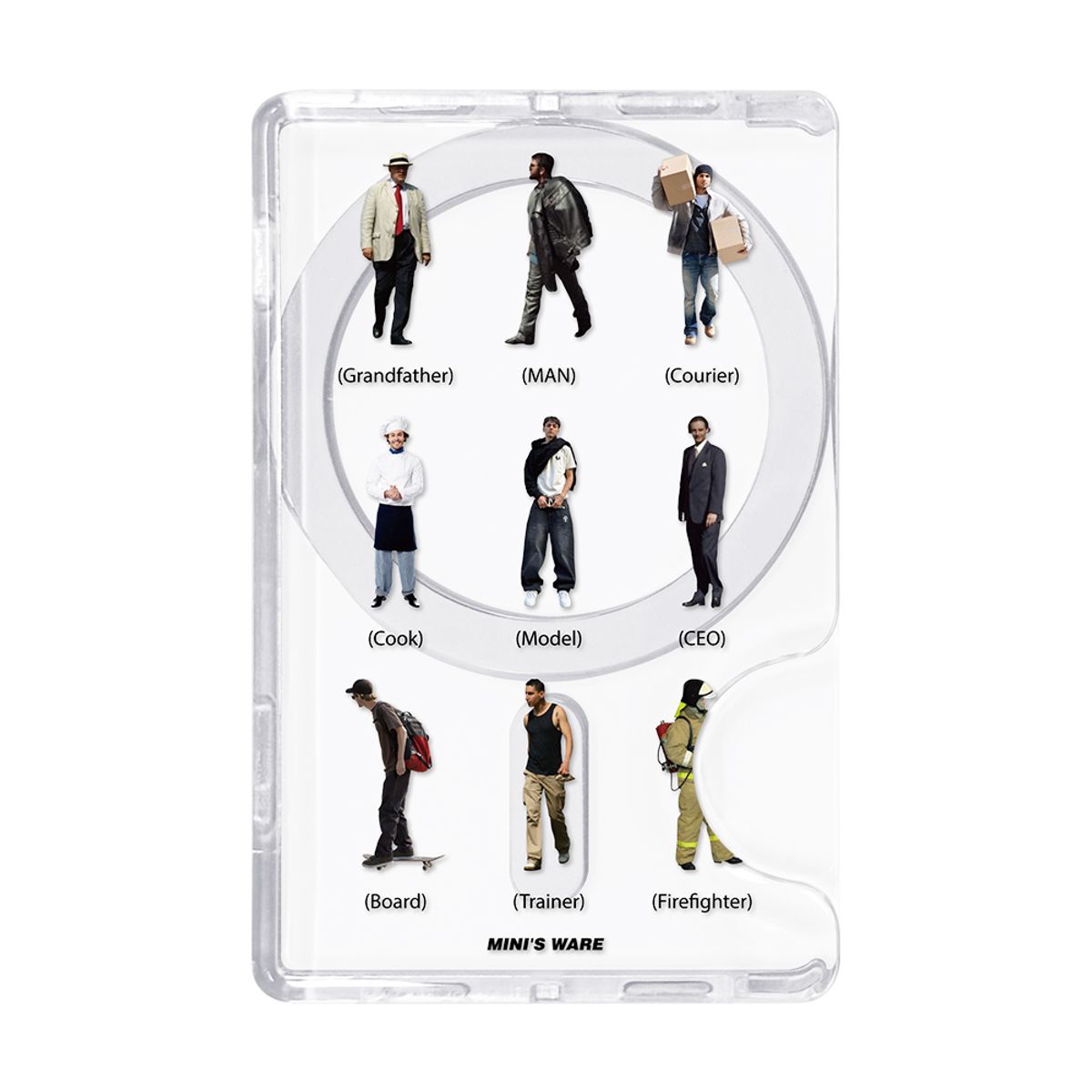 미니스웨어(MINI'S WARE) [RENEWAL] PEOPLE MAGSAFE CLEAR CARD WALLET_JOB