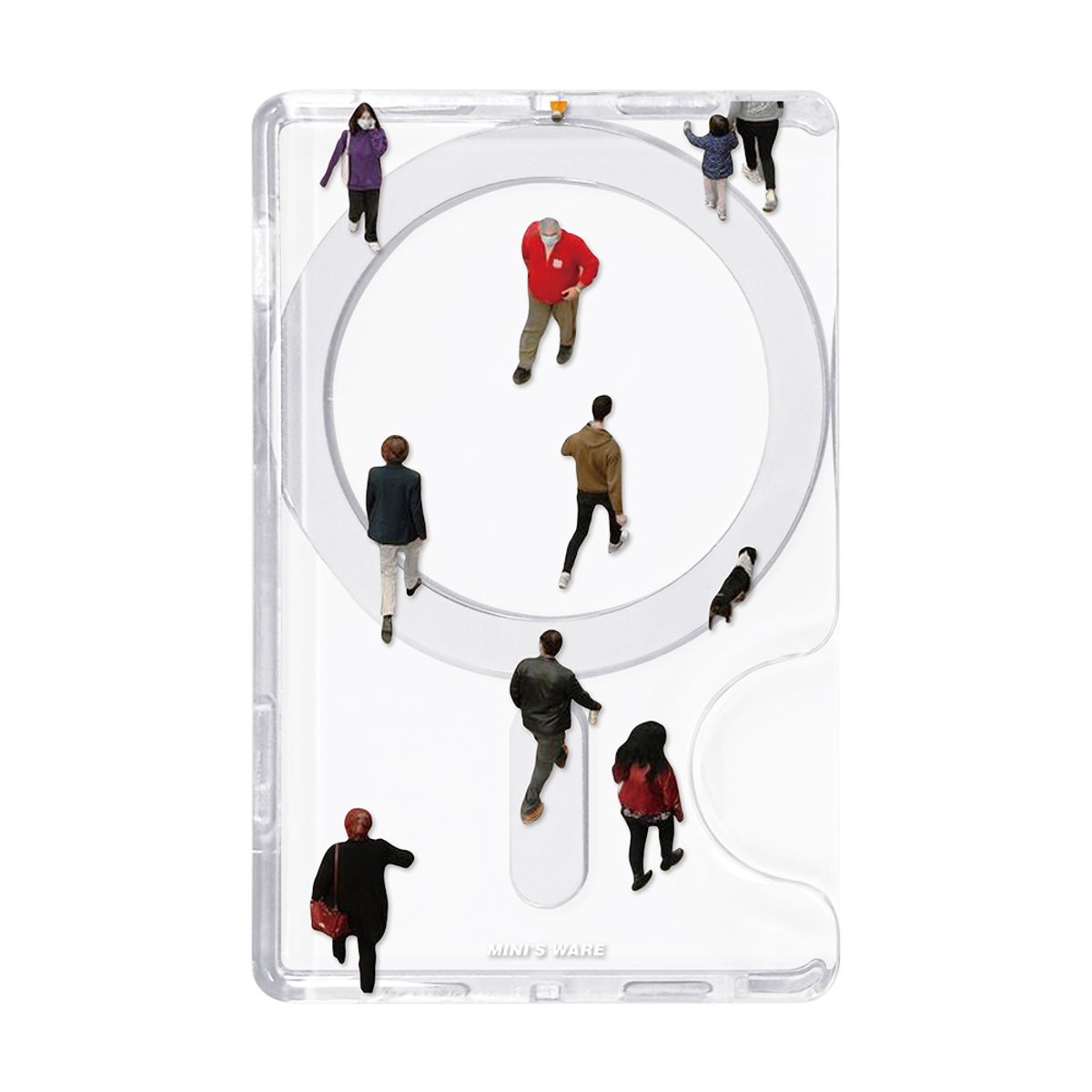 미니스웨어(MINI'S WARE) [RENEWAL] PEOPLE MAGSAFE CLEAR CARD WALLET_STROLL