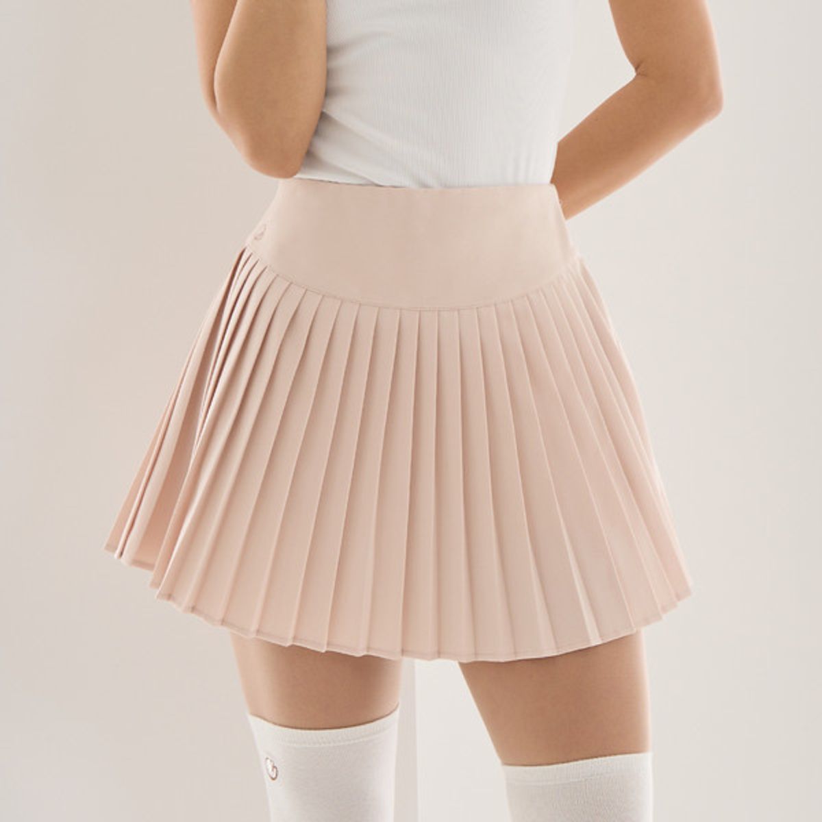 제이제인(J.JANE) 심플 플리츠 스커트 (Beige)