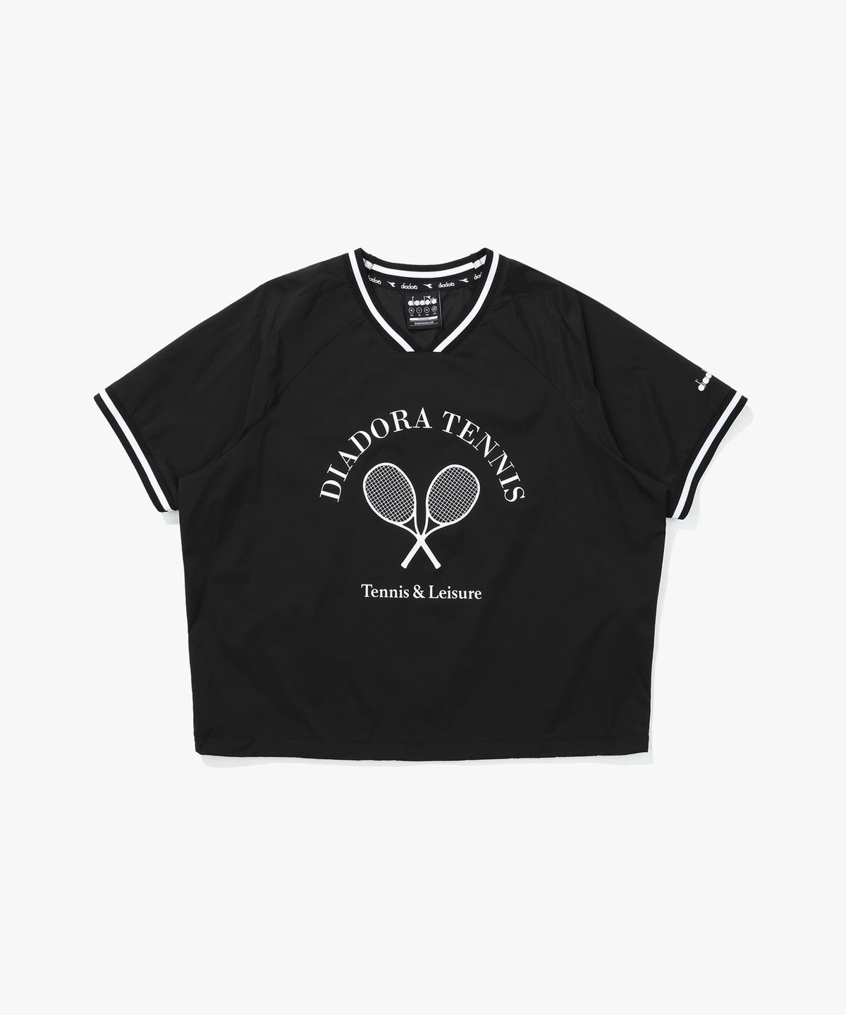 디아도라(diadora) 플레르 크롭 반팔 피스테 우먼 BLACK