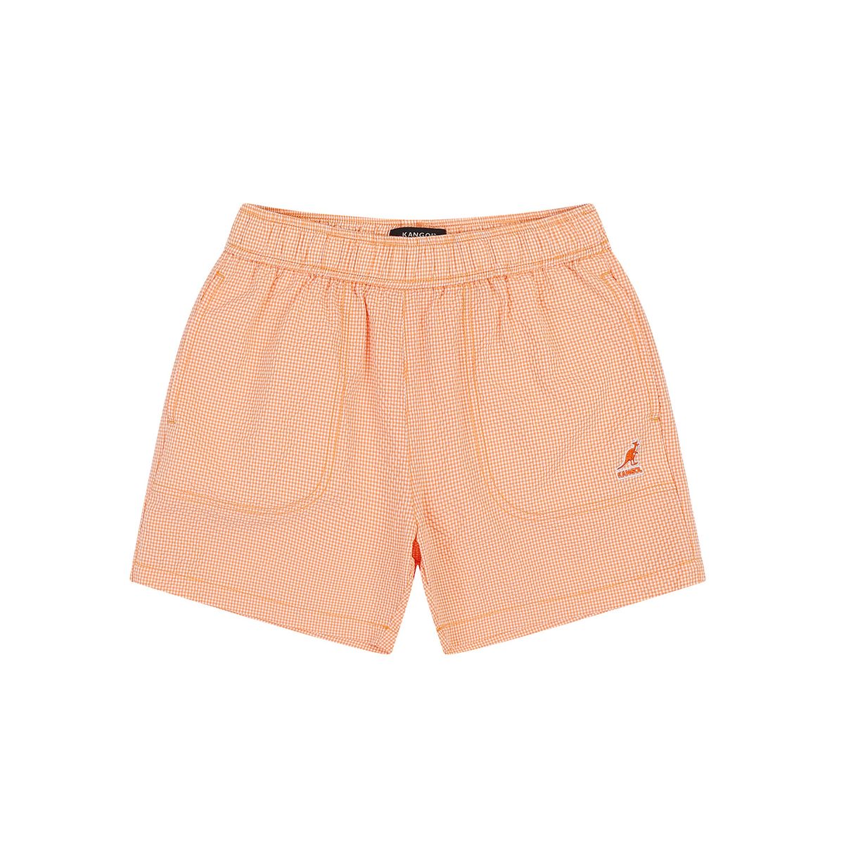 캉골키즈(KANGOL KIDS) 시어서커 체크 쇼츠 RB 0201 오렌지