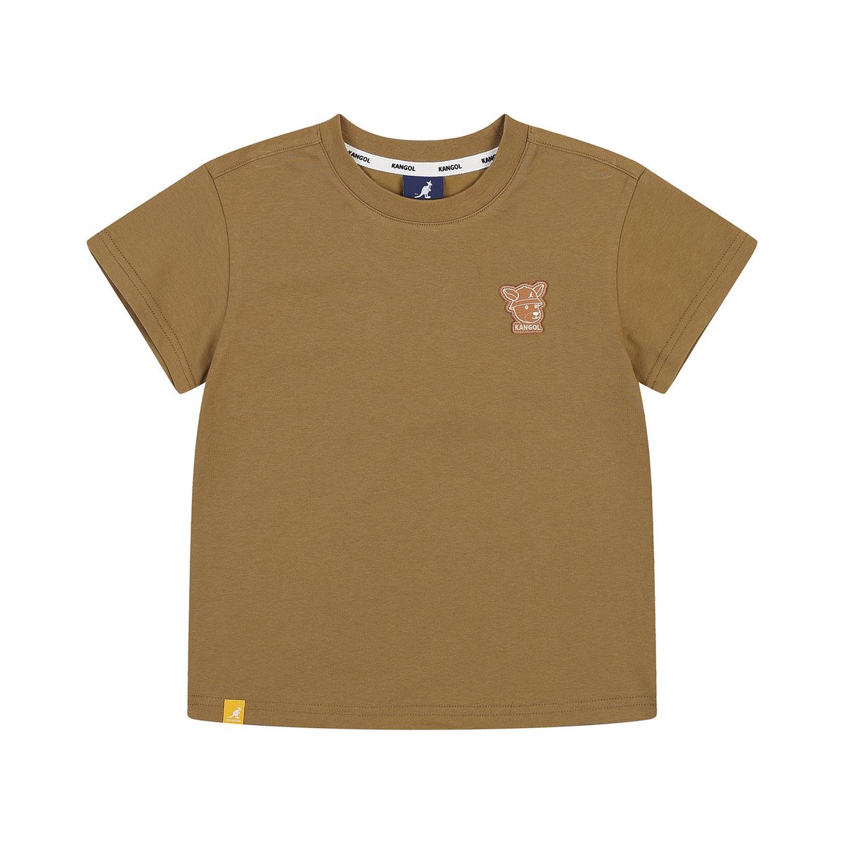 캉골키즈(KANGOL KIDS) 쿨맥스 루 심볼 패치 티셔츠 RB 0006 카키