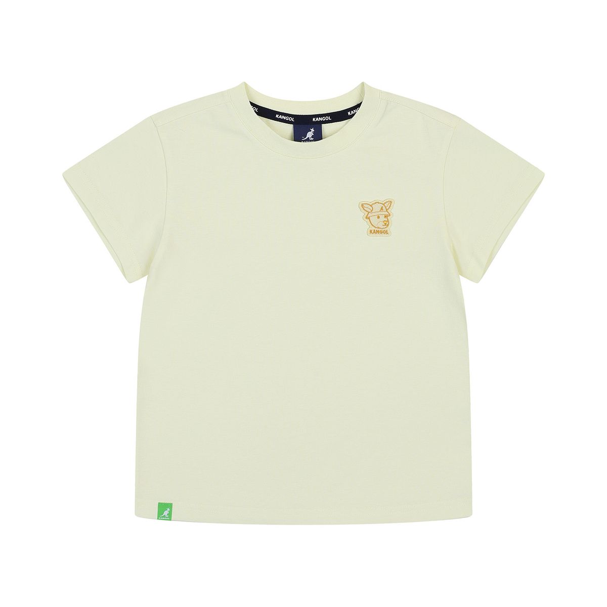 캉골키즈(KANGOL KIDS) 쿨맥스 루 심볼 패치 티셔츠 RB 0006 라임