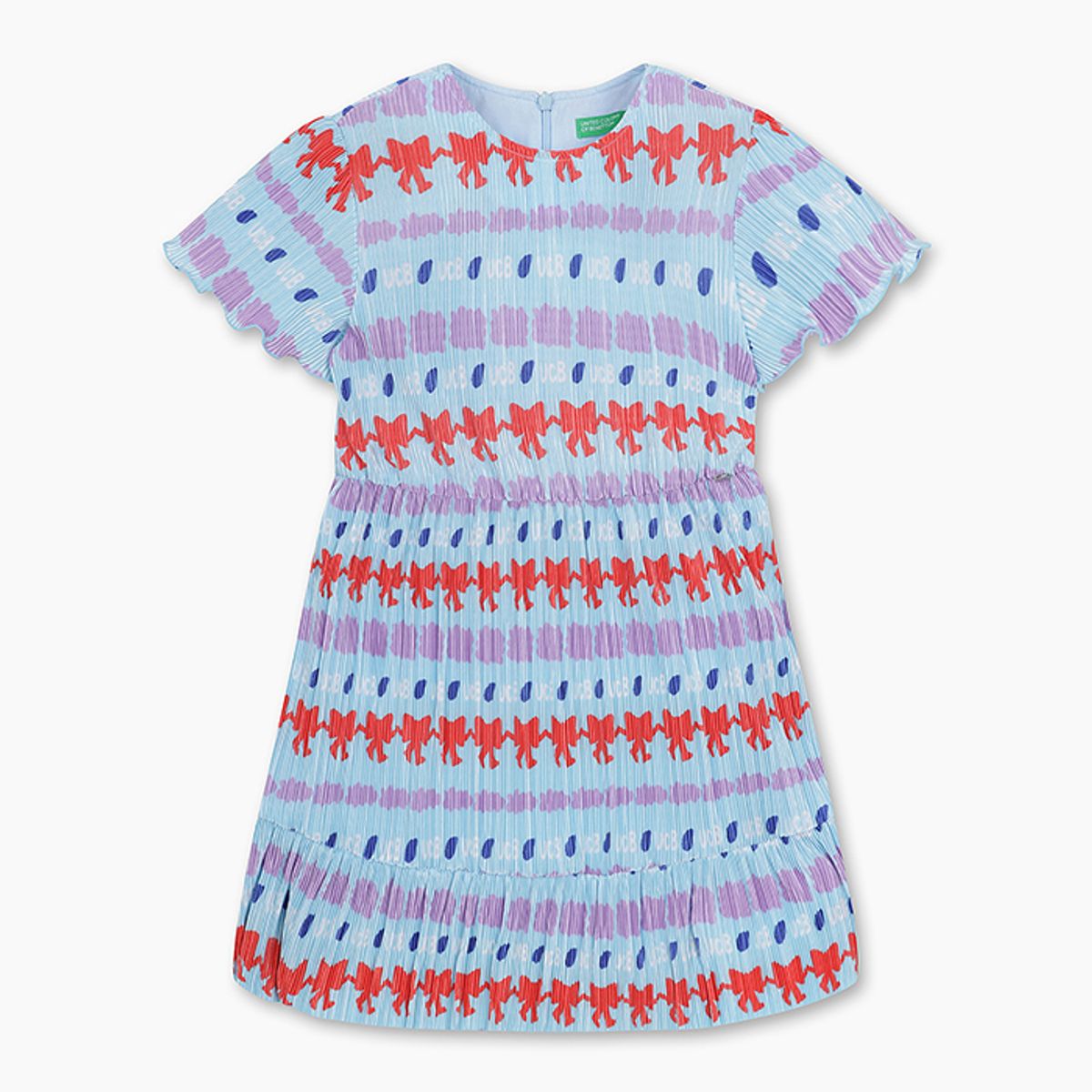 베네통키즈(BENETTONKIDS) 보드레 플리츠 원피스_QAOP19531BL