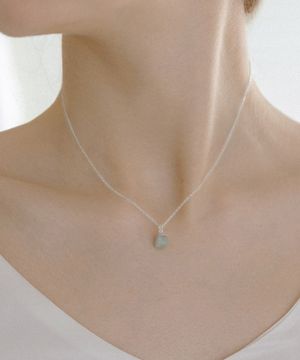 HLD013 Raw Aquamarine and Copper Necklace