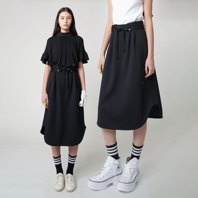 AW51SK01 디태처블 플랩벨트 스커트_블랙