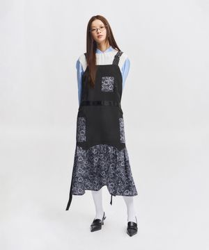 미스틱로즈 에이프런 원피스