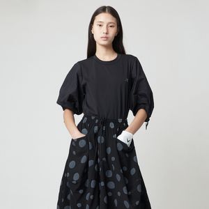 AW51TH02 버블 슬리브 탑_블랙